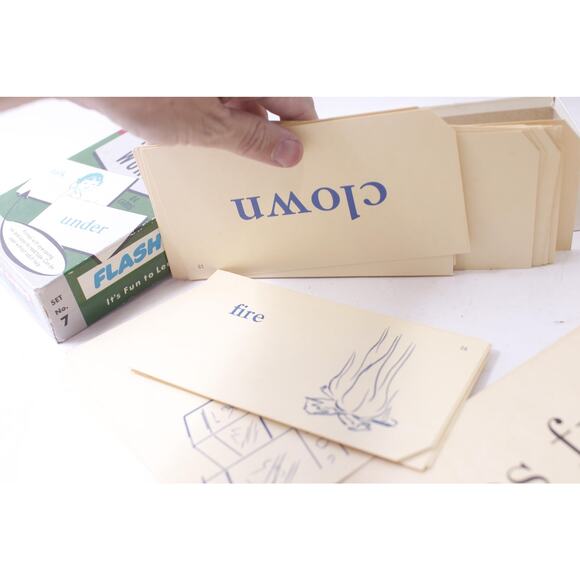 Primer Words, Flash Cards, Help Yourself, Set No 7, 1960, Whitman Publishing - Picture 2 of 3